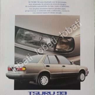 CARTEL ANTIGUO ORIGINAL DE AUTOS NISSAN TSURU 1993 /937