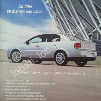 CARTEL ANTIGUO ORIGINAL DE AUTOS CHEVROLET VECTRA 2000 /934