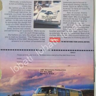 CARTEL ANTIGUO ORIGINAL DE AUTOS CASA RODANTE GMC 1969 /933