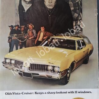 CARTEL ANTIGUO ORIGINAL DE AUTOS OLDSMOBILE VISTA CRUISER 1969 /932