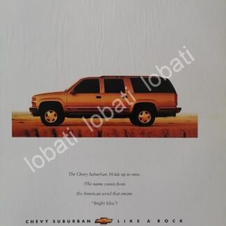 CARTEL ANTIGUO ORIGINAL DE AUTOS CHEVROLET SUBURBAN 1994 /929