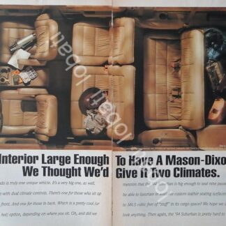 CARTEL ANTIGUO ORIGINAL DE AUTOS CHEVROLET SUBURBAN SILVERADO 1994 /928