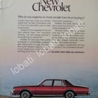 CARTEL ANTIGUO ORIGINAL DE AUTOS CHEVROLET CAPRICE 1978 /927