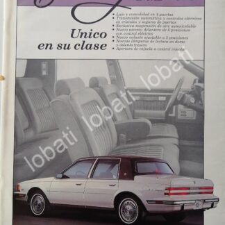 CARTEL ANTIGUO ORIGINAL DE AUTOS CHEVROLET CENTURY LIMITED 1988 /917
