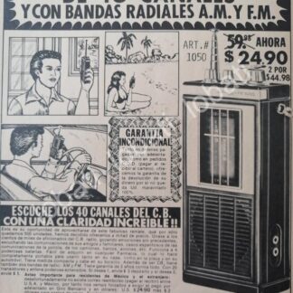 CARTEL ANTIGUO ORIGINAL DE RADIOS CB DISCC 1980 /400