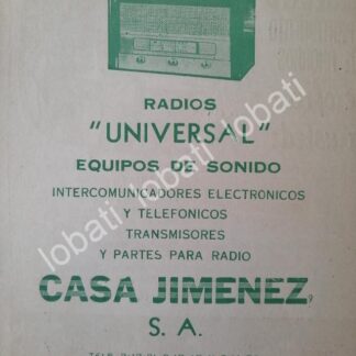 CARTEL ANTIGUO ORIGINAL DE MINI CARTEL RADIOS UNIVERSAL., MONTERREY 1958 /399