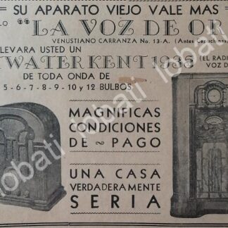 CARTEL ANTIGUO ORIGINAL DE RADIOS ATWATER KENT 1935 /386