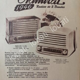 CARTEL ANTIGUO ORIGINAL DE RADIOS ADMIRAL 5A1 1946 /384 MUY RARO
