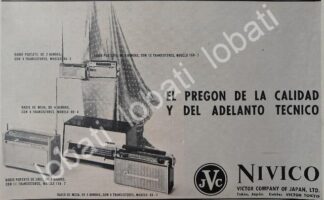CARTEL ANTIGUO ORIGINAL DE RADIOS NIVICO JVC 1960s /375