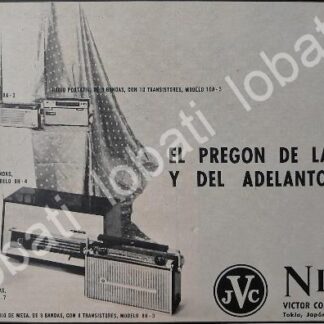 CARTEL ANTIGUO ORIGINAL DE RADIOS NIVICO JVC 1960s /375