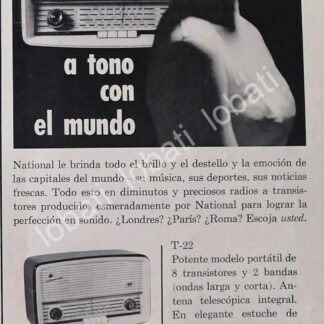 CARTEL ANTIGUO ORIGINAL DE RADIOS NATIONAL MATSUSHITA DB-541 1960 /368