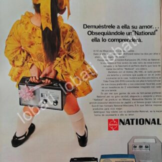 CARTEL ANTIGUO ORIGINAL DE RADIOS NATIONAL 1968 VARIOS /361