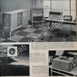 CARTEL ANTIGUO ORIGINAL DE RADIOS Y SISTEMAS DE AUDIO RCA 1956 /360