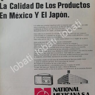 CARTEL ANTIGUO ORIGINAL DE MATSUSHITA ELECTRIC- NATIONAL 1960 /671