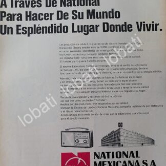 CARTEL ANTIGUO ORIGINAL DE MATSUSHITA ELECTRIC- NATIONAL 1960 /699