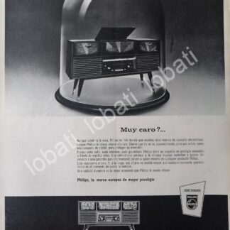 CARTEL ANTIGUO ORIGINAL DE RADIOS Y CONSOLA DE AUDIO PHILIPS 1963 /353