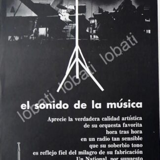 CARTEL ANTIGUO ORIGINAL DE RADIOS NATIONAL MATSUSHITA DU-356 1960 /351