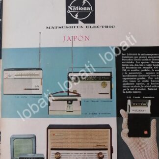 CARTEL ANTIGUO ORIGINAL DE RADIOS NATIONAL MATSUSHITA 1961 /350