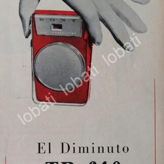 CARTEL ANTIGUO ORIGINAL DE RADIOS DE BOLSILLO SONY TR-610 1959 /349