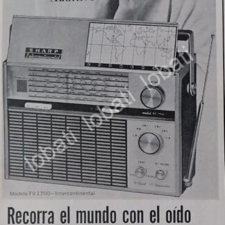 CARTEL ANTIGUO ORIGINAL DE RADIOS SHARP FV-1700 1965 /316
