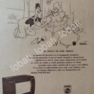 CARTEL ANTIGUO ORIGINAL DE RADIOS PHILIPS 814 1949 /313