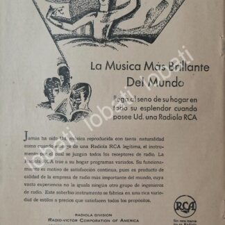 CARTEL ANTIGUO ORIGINAL DE RADIOLA RCA 1927 /311