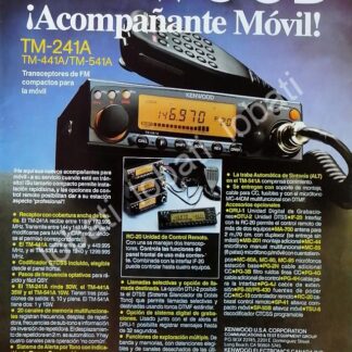 CARTEL ANTIGUO ORIGINAL DE DE RADIOS CB KENWOOD 1980s /307