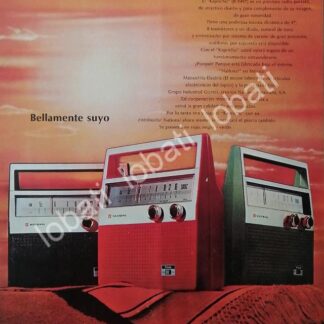 CARTEL ANTIGUO ORIGINAL DE DE RADIOS NATIONAL 1968 /304
