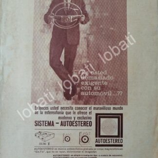 CARTEL ANTIGUO ORIGINAL DE AUTOESTEREO SOLTAJ I  1956 /85 SUPER RARO /302