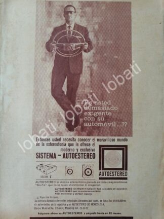 CARTEL ANTIGUO ORIGINAL DE AUTOESTEREO SOLTAJ I  1956 /85 SUPER RARO /302
