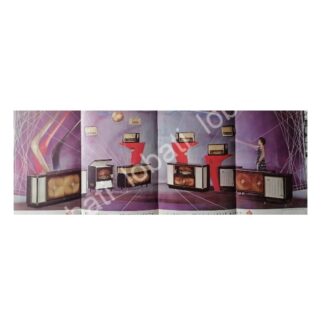 CARTEL ANTIGUO ORIGINAL DE FOLLETO TRIPTICO RADIOS Y CONSOLAS TELEFUNKEN 1960s /301