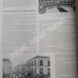 CARTEL ANTIGUO ORIGINAL DE FUNERALES DE MATIAS ROMERO 1899