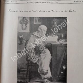 PORTADA ANTIGUA ORIGINAL  1899. DE JULIO RUELAS - ACADEMIA SAN CARLOS