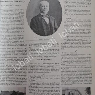 CARTEL ANTIGUO ORIGINAL DE VALENTIN RIVERO Y FABRICA DE HILADOS Y TEJIDOS EL PORVENIR 1899 MONTERREY