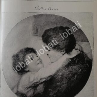 PORTADA ANTIGUA ORIGINAL  ARTISTICA 1899. CARIÑO MATERNAL