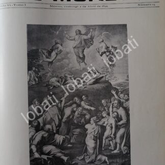 PORTADA ANTIGUA ORIGINAL  1899. LA TRASFIGURACION / ARTE SACRO, RLG
