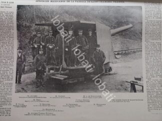 CARTEL ANTIGUO ORIGINAL DE TNT. MANUEL MONDRAGON Y OFICIALES EN FRANCIA 1899 / MLT