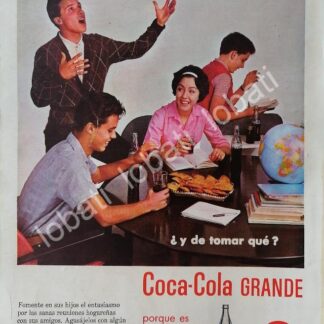 CARTEL ANTIGUO ORIGINAL DE REFRESCO COCA COLA 1963 /238