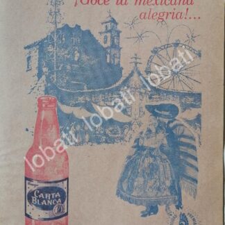 CARTEL ANTIGUO ORIGINAL DE CERVEZA CARTA BLANCA 1964 /228. CERVECERIA CUAUHTEMOC