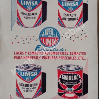 CARTEL ANTIGUO ORIGINAL DE PINTURAS DELUXO. LIMSA 1953 /749 MONTERREY