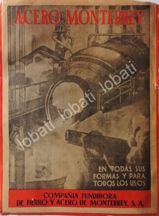 CARTEL ANTIGUO ORIGINAL DE CIA. FUNDIDORA MONTERREY 1965 /726