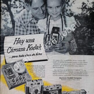 CARTEL ANTIGUO ORIGINAL DE CAMARAS FOTOGRAFICAS KODAK 1954 /597