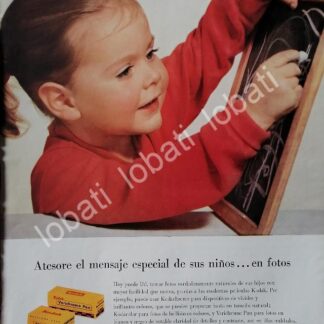 CARTEL ANTIGUO ORIGINAL DE ROLLO DE PELICULA KODAK VERICHROME & KODACHROME 1957 /594