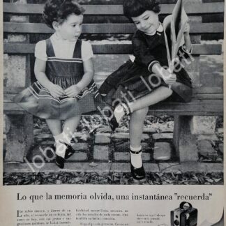 CARTEL ANTIGUO ORIGINAL DE CAMARAS FOTOGRAFICAS Y FILM KODAK BROWNIE 1958 /591