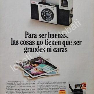 CARTEL ANTIGUO ORIGINAL DE CAMARAS FOTOGRAFICAS KODAK INSTAMATIC 25 1968 /588