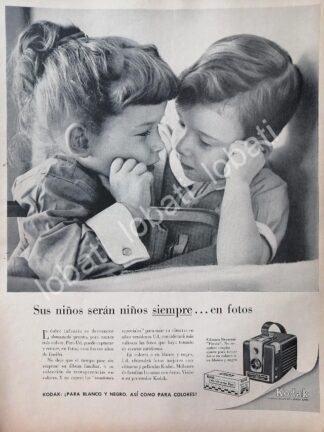CARTEL ANTIGUO ORIGINAL DE CAMARAS KODAK BROWNIE FIESTA 1958 /580