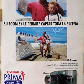 CARTEL ANTIGUO ORIGINAL DE CAMARAS FOTOGRAFICAS CANON PRIMA ZOOM 105 1980s /575