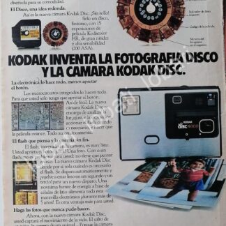 CARTEL ANTIGUO ORIGINAL DE CAMARAS FOTOGRAFICAS KODAK DISC 1980s /571