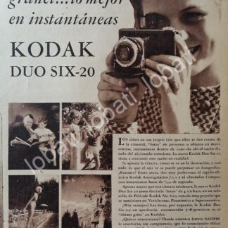 CARTEL ANTIGUO ORIGINAL DE CAMARAS FOTOGRAFICAS KODAK DUO SIX-20 1932 /564