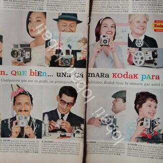 CARTEL ANTIGUO ORIGINAL DE PROYECTORES Y CAMARAS KODAK 1960s /561